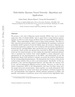 Multi-fidelity Bayesian Neural Networks: Algorithms and Applications