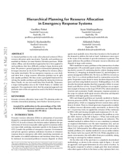 Hierarchical Planning for Resource Allocation in Emergency Response
  Systems