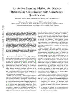 An Active Learning Method for Diabetic Retinopathy Classification with
  Uncertainty Quantification