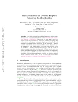 1st Place Solution to VisDA-2020: Bias Elimination for Domain Adaptive
  Pedestrian Re-identification