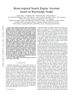 Brain-inspired Search Engine Assistant based on Knowledge Graph