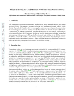 Adaptively Solving the Local-Minimum Problem for Deep Neural Networks