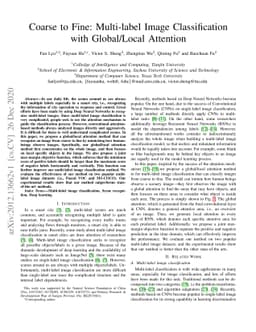 Coarse to Fine: Multi-label Image Classification with Global/Local
  Attention