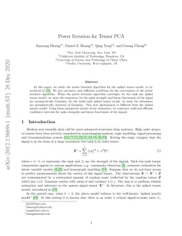 Power Iteration for Tensor PCA