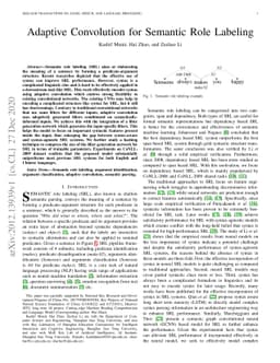 Adaptive Convolution for Semantic Role Labeling