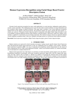 Human Expression Recognition using Facial Shape Based Fourier
  Descriptors Fusion