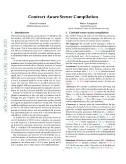Contract-Aware Secure Compilation