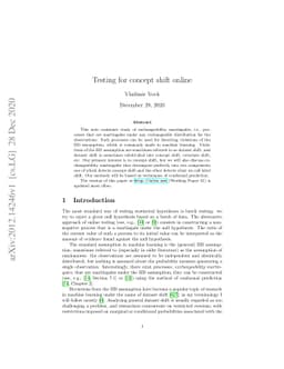 Testing for concept shift online