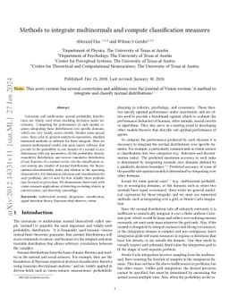 Methods to integrate multinormals and compute classification measures