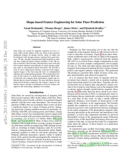 Shape-based Feature Engineering for Solar Flare Prediction