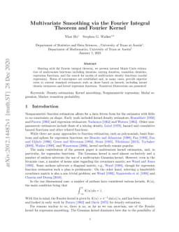 Multivariate Smoothing via the Fourier Integral Theorem and Fourier
  Kernel