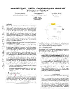 Visual Probing and Correction of Object Recognition Models with
  Interactive user feedback