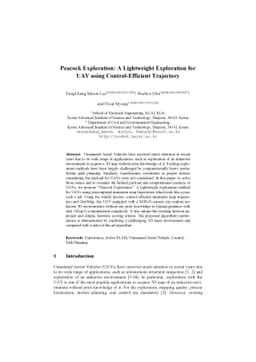 Peacock Exploration: A Lightweight Exploration for UAV using
  Control-Efficient Trajectory