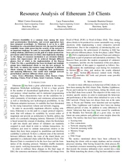 Resource Analysis of Ethereum 2.0 Clients