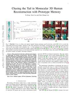 Chasing the Tail in Monocular 3D Human Reconstruction with Prototype
  Memory