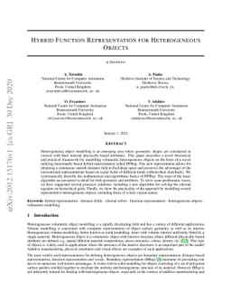 Hybrid Function Representation for Heterogeneous Objects
