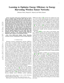 Learning to Optimize Energy Efficiency in Energy Harvesting Wireless
  Sensor Networks