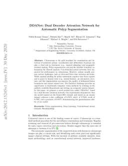 DDANet: Dual Decoder Attention Network for Automatic Polyp Segmentation
