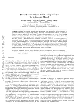 Robust Data-Driven Error Compensation for a Battery Model