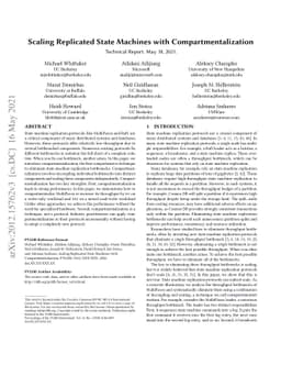 Scaling Replicated State Machines with Compartmentalization [Technical
  Report]