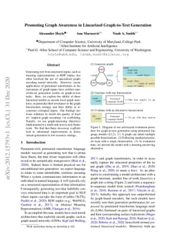 Promoting Graph Awareness in Linearized Graph-to-Text Generation