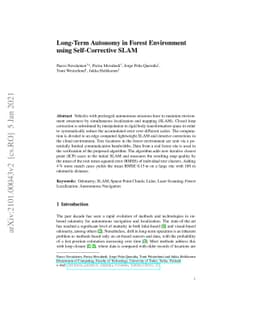 Long-Term Autonomy in Forest Environment using Self-Corrective SLAM