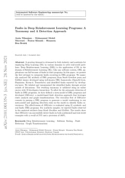 Faults in Deep Reinforcement Learning Programs: A Taxonomy and A
  Detection Approach