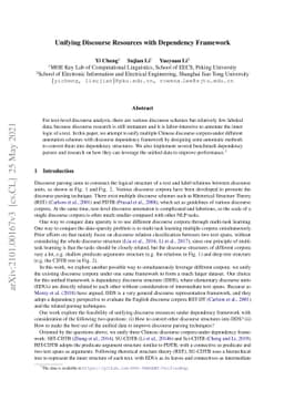 Unifying Discourse Resources with Dependency Framework