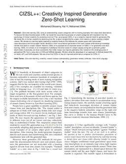CIZSL++: Creativity Inspired Generative Zero-Shot Learning