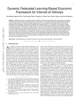 Dynamic Federated Learning-Based Economic Framework for
  Internet-of-Vehicles