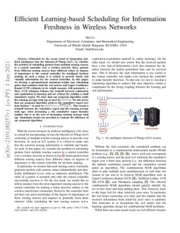 Efficient Learning-based Scheduling for Information Freshness in
  Wireless Networks