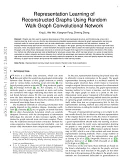 Representation Learning of Reconstructed Graphs Using Random Walk Graph
  Convolutional Network