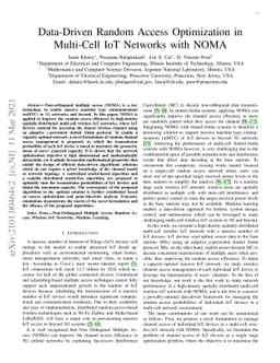 Data-Driven Random Access Optimization in Multi-Cell IoT Networks with
  NOMA
