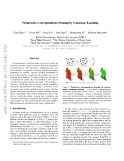 Progressive Correspondence Pruning by Consensus Learning