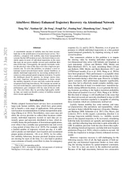 AttnMove: History Enhanced Trajectory Recovery via Attentional Network
