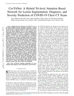 CovTANet: A Hybrid Tri-level Attention Based Network for Lesion
  Segmentation, Diagnosis, and Severity Prediction of COVID-19 Chest CT Scans
