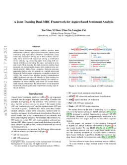 A Joint Training Dual-MRC Framework for Aspect Based Sentiment Analysis