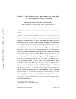 Guiding GANs: How to control non-conditional pre-trained GANs for
  conditional image generation