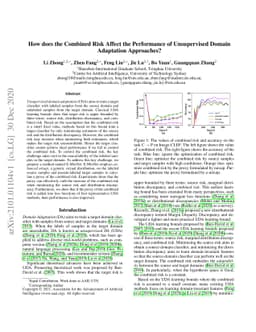 How does the Combined Risk Affect the Performance of Unsupervised Domain
  Adaptation Approaches?