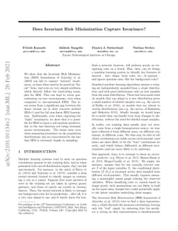 Does Invariant Risk Minimization Capture Invariance?
