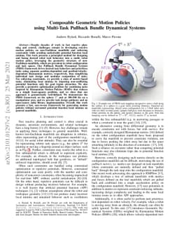 Composable Geometric Motion Policies using Multi-Task Pullback Bundle
  Dynamical Systems