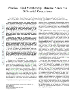 Practical Blind Membership Inference Attack via Differential Comparisons