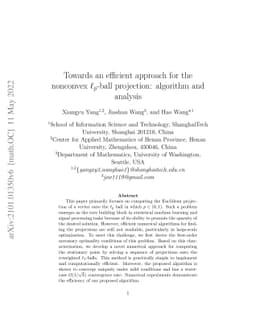 Towards An Efficient Approach for the Nonconvex $\ell_p$ Ball
  Projection: Algorithm and Analysis