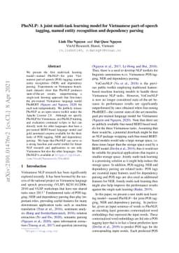 PhoNLP: A joint multi-task learning model for Vietnamese part-of-speech
  tagging, named entity recognition and dependency parsing