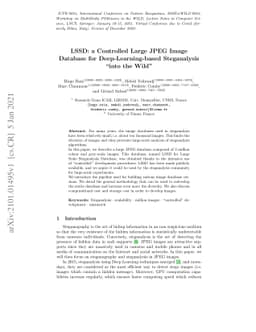 LSSD: a Controlled Large JPEG Image Database for Deep-Learning-based
  Steganalysis "into the Wild"