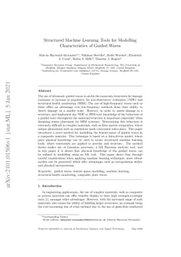 Structured Machine Learning Tools for Modelling Characteristics of
  Guided Waves
