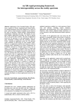 An XR rapid prototyping framework for interoperability across the
  reality spectrum