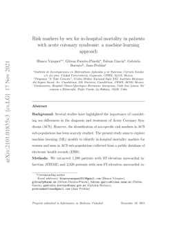 Risk markers by sex for in-hospital mortality in patients with acute
  coronary syndrome: a machine learning approach