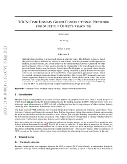 TGCN: Time Domain Graph Convolutional Network for Multiple Objects
  Tracking