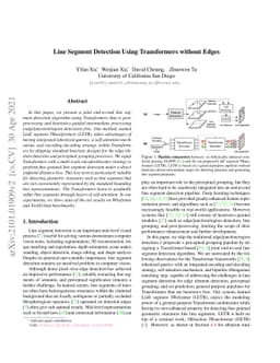 Line Segment Detection Using Transformers without Edges